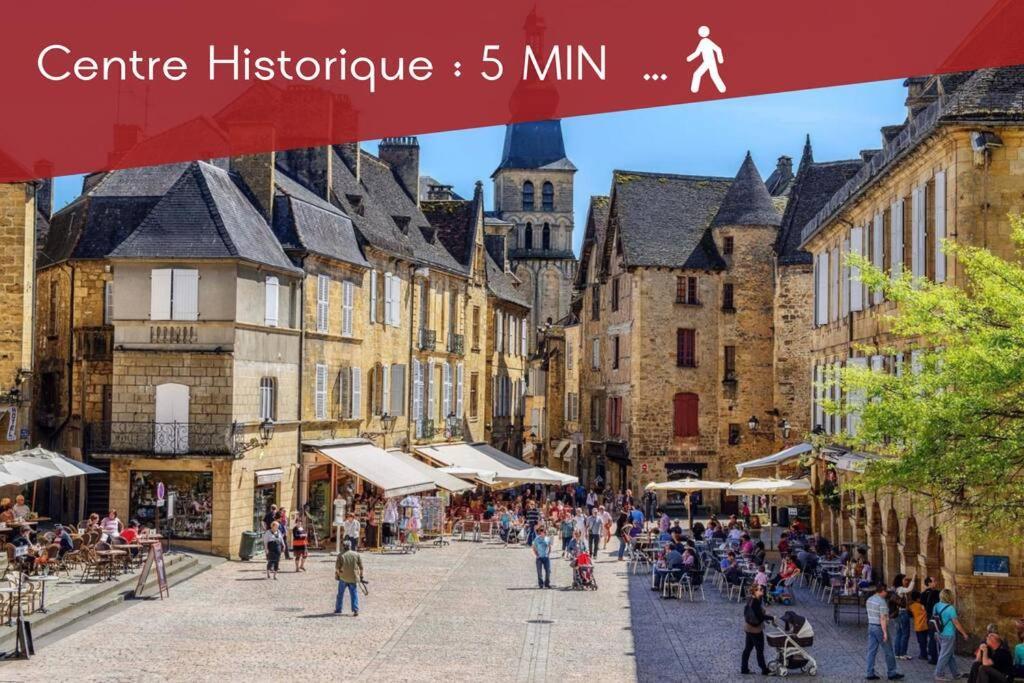 Le Vertigo Proche Centre Histo Avec 2 Parkings Sarlat Esterno foto